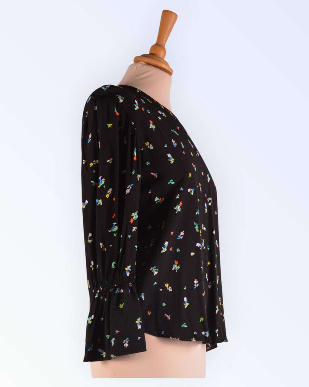 &other stories black blouse with flowers
