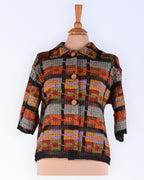 Retro style colorful cardigan