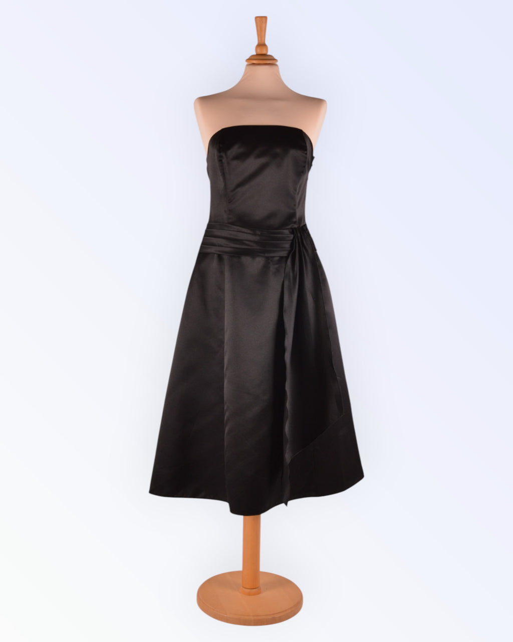 Glitz-pikku musta satiinimekko