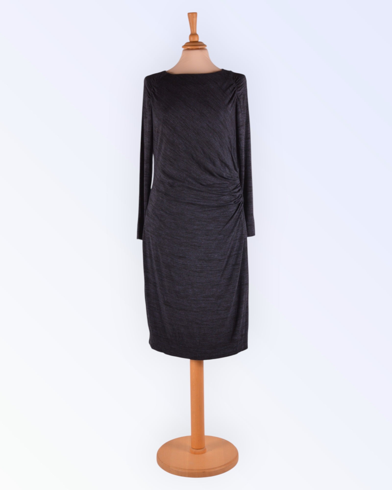 Autograph tumesinine mustaga trikotaažkleit