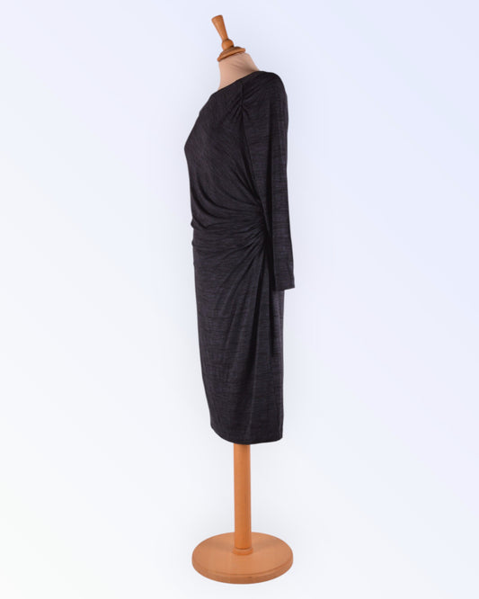 Autograph navy blue with black knit dress