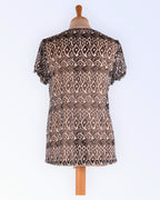 Rosebud black and white summer blouse