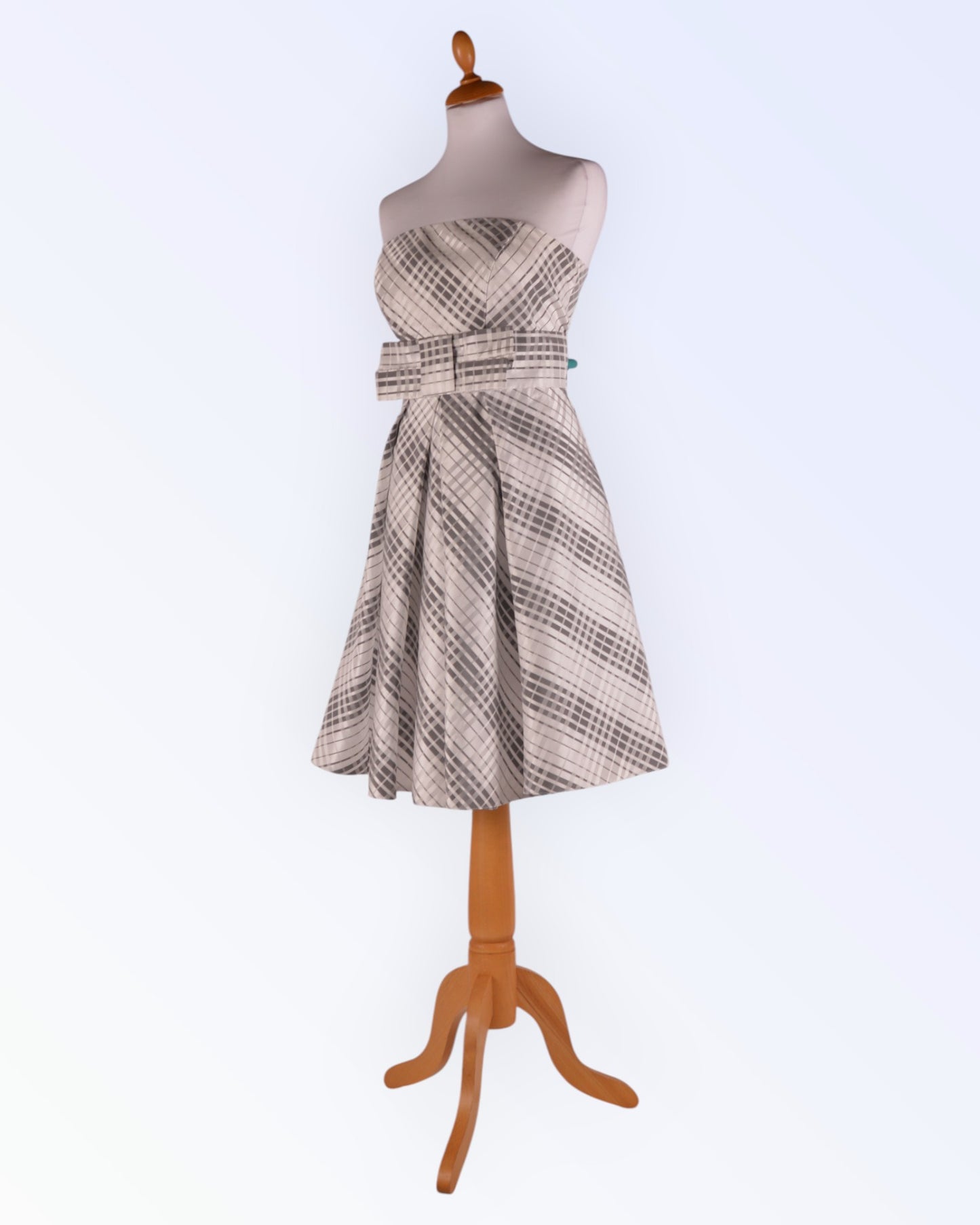 Ariella taffeta dress with puffed skirt