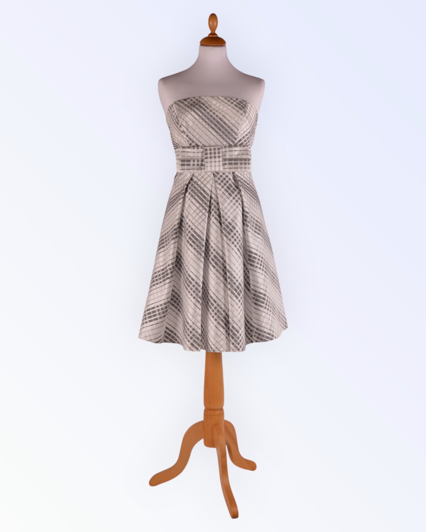 Ariella taffeta dress with puffed skirt