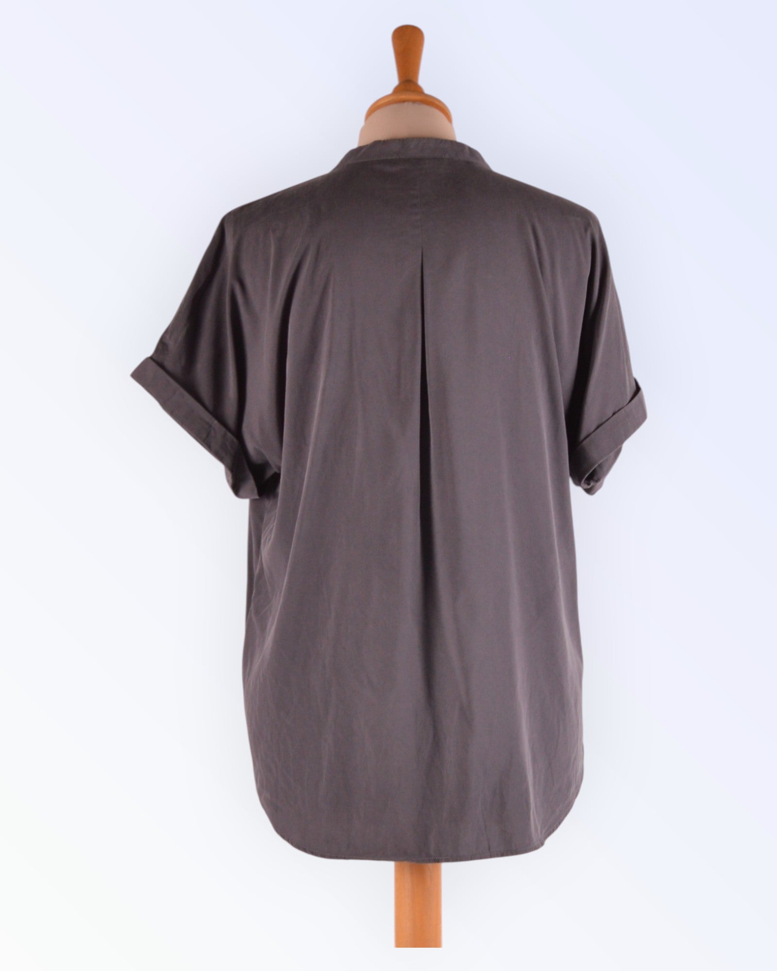 Peter Hahn grey loose-fitting summer blouse