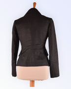 Mustast linasest suvine jakk