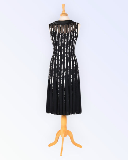 Swing black and white party dress