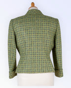 Tahari green boucle suit jacket