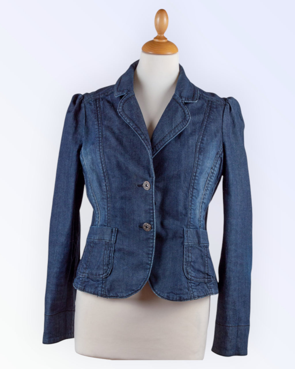 Miss Etam lapel collar denim jacket
