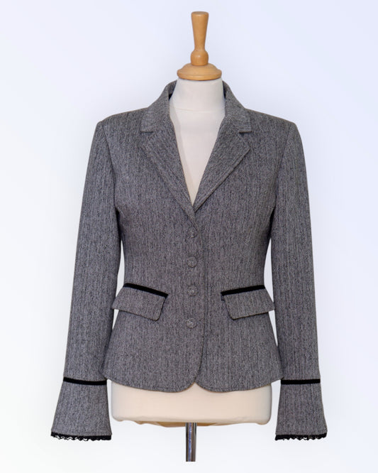 YNG slim fit takki kalanruotokuvioitua kangasta