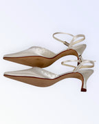 Else by Rainbow satin wedding shoes