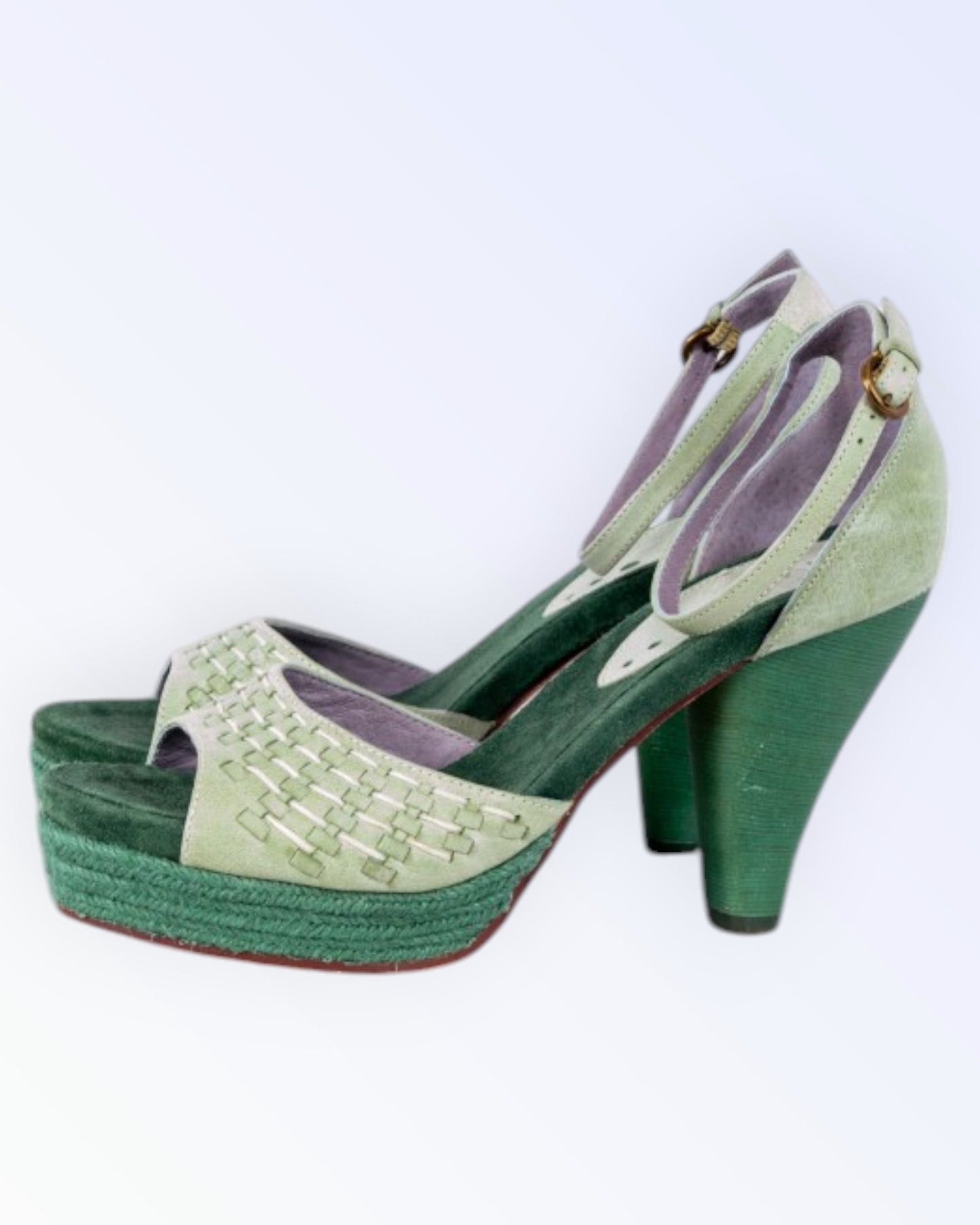 Biviel green summer shoes