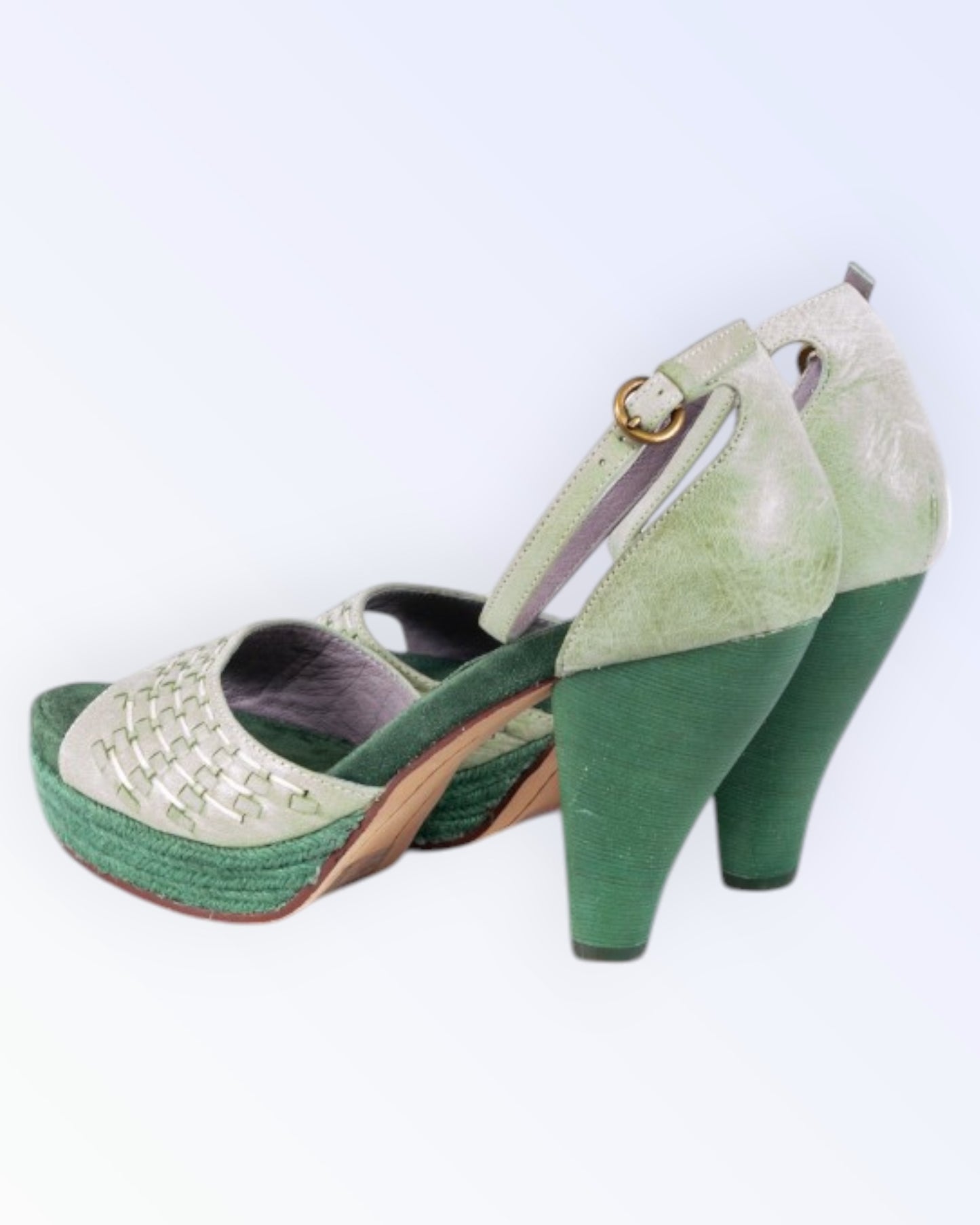 Biviel green summer shoes