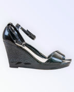 White House Black Market patent leather sandals