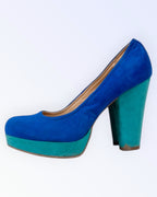 Catwalk two-tone platform shoes