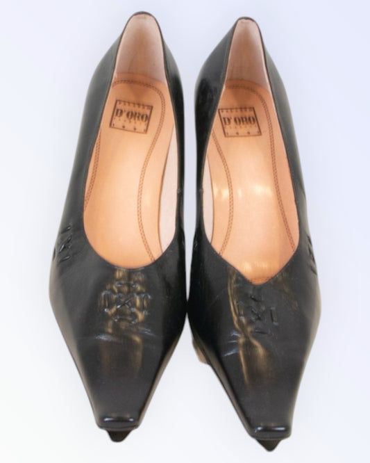 Palazzo D´Oro Classic mustat nahkakengät