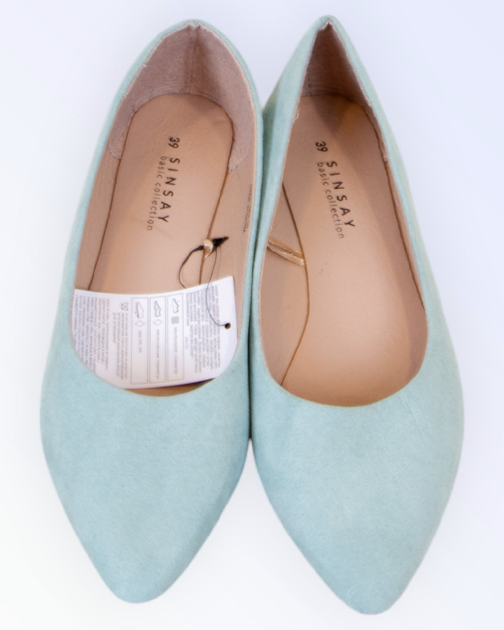 Sinsay light blue flat shoes