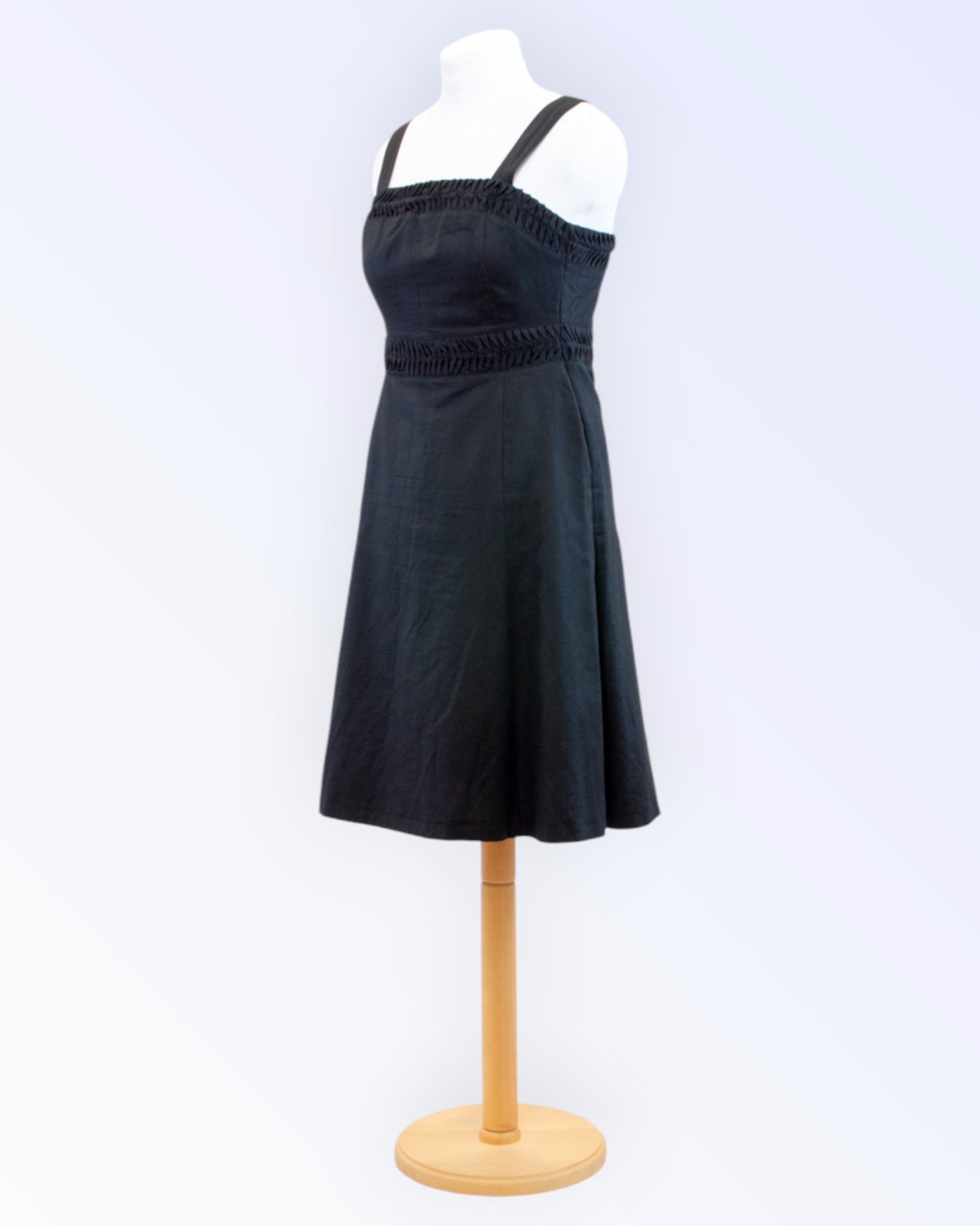 Your Face black summer dress with shoulder straps