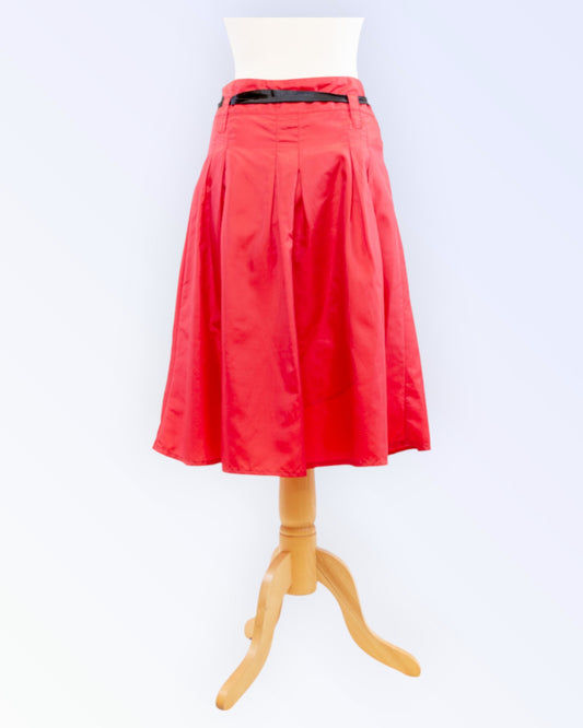 Line Collection punainen taftihame