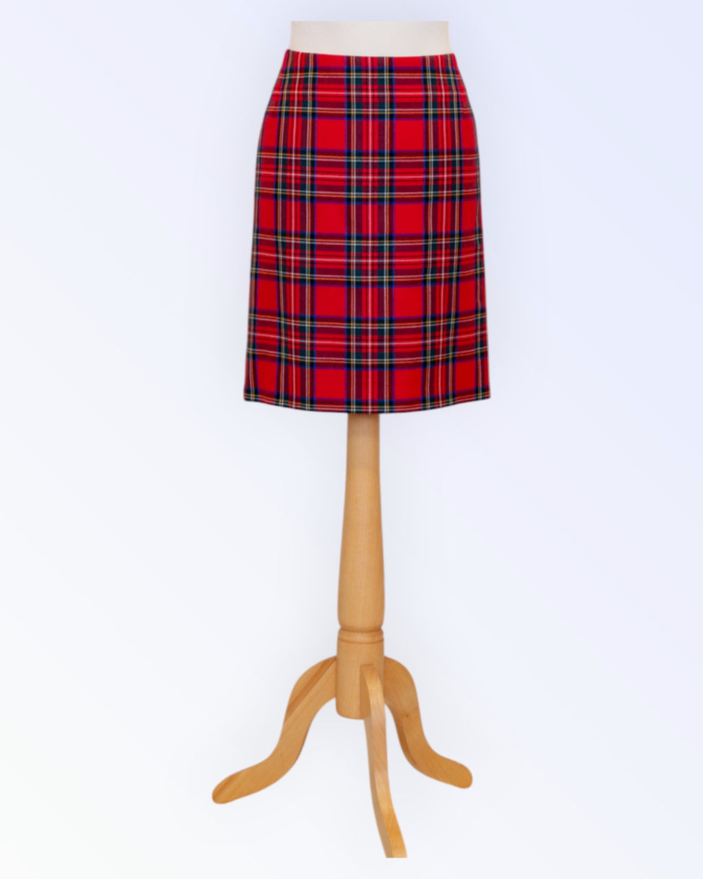 Plaid pencil skirt