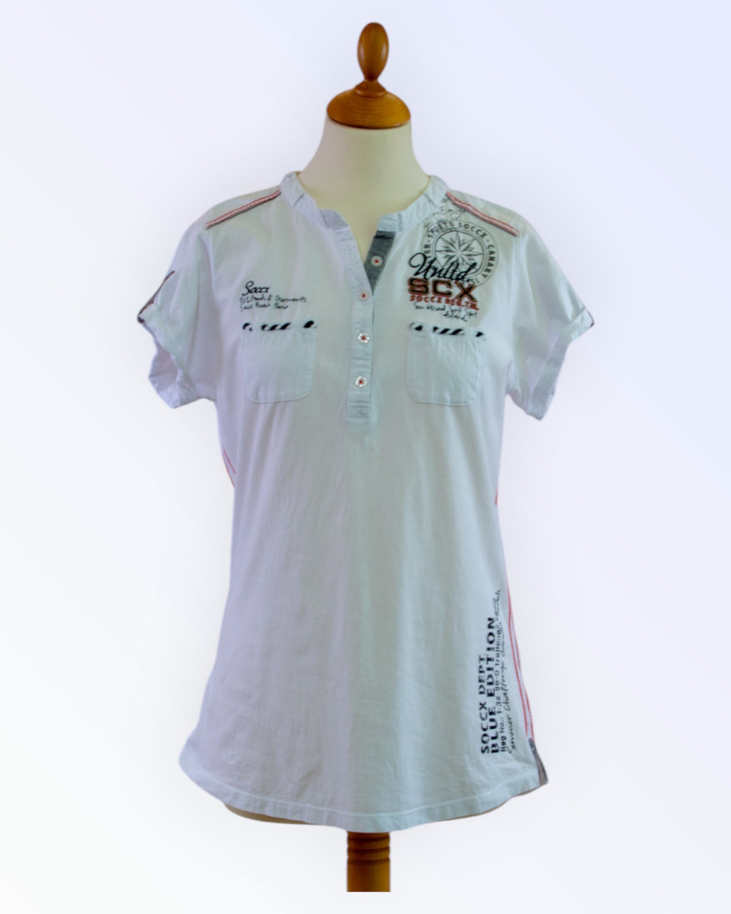 SOCCX Blue sporty jersey top