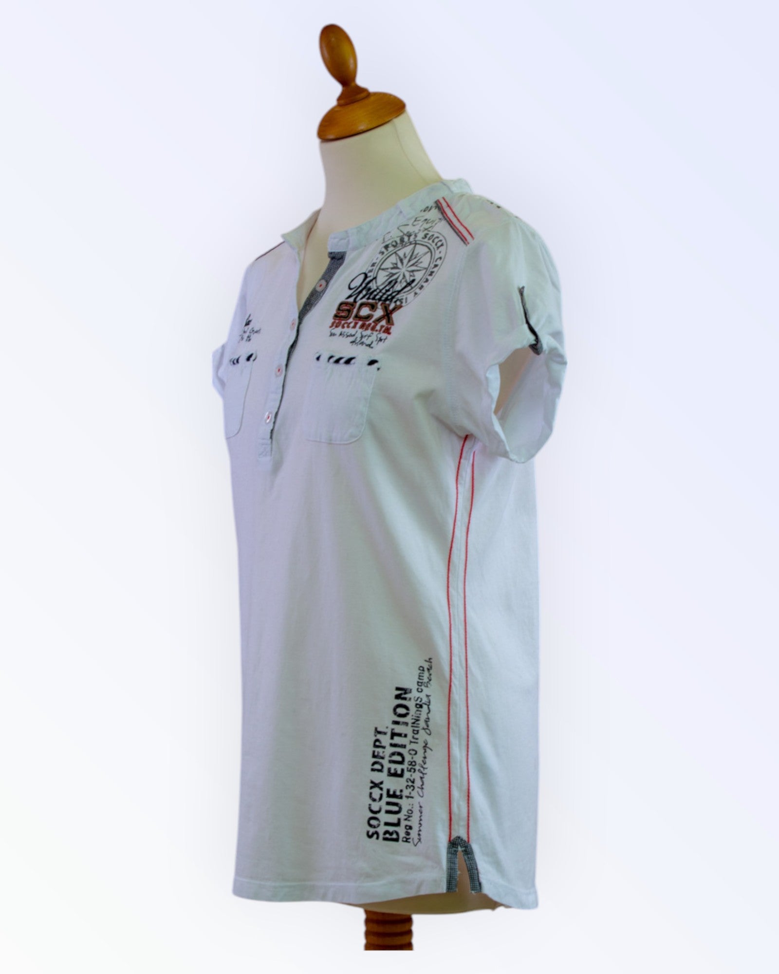 SOCCX Blue sporty jersey top