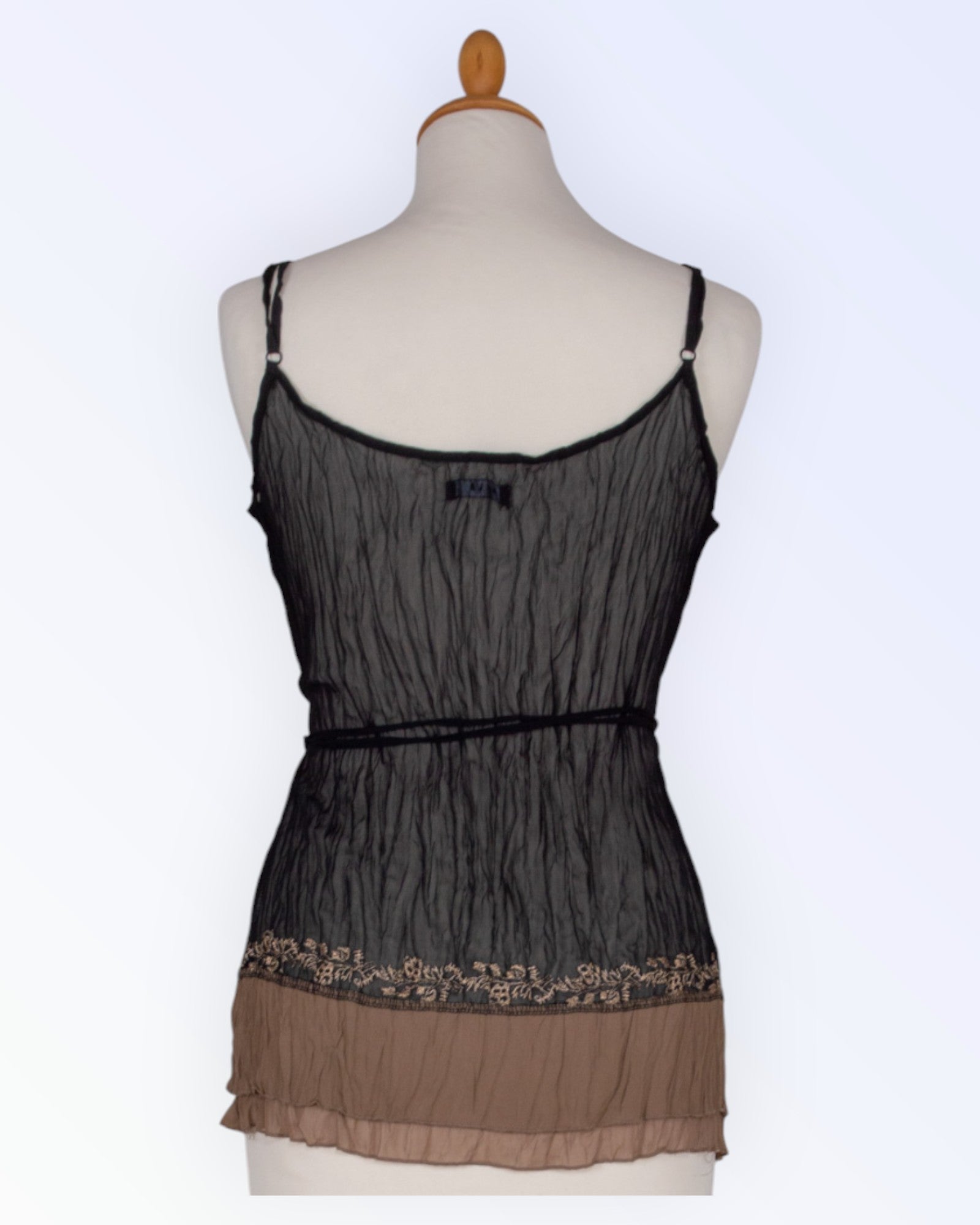 Vila black chiffon top