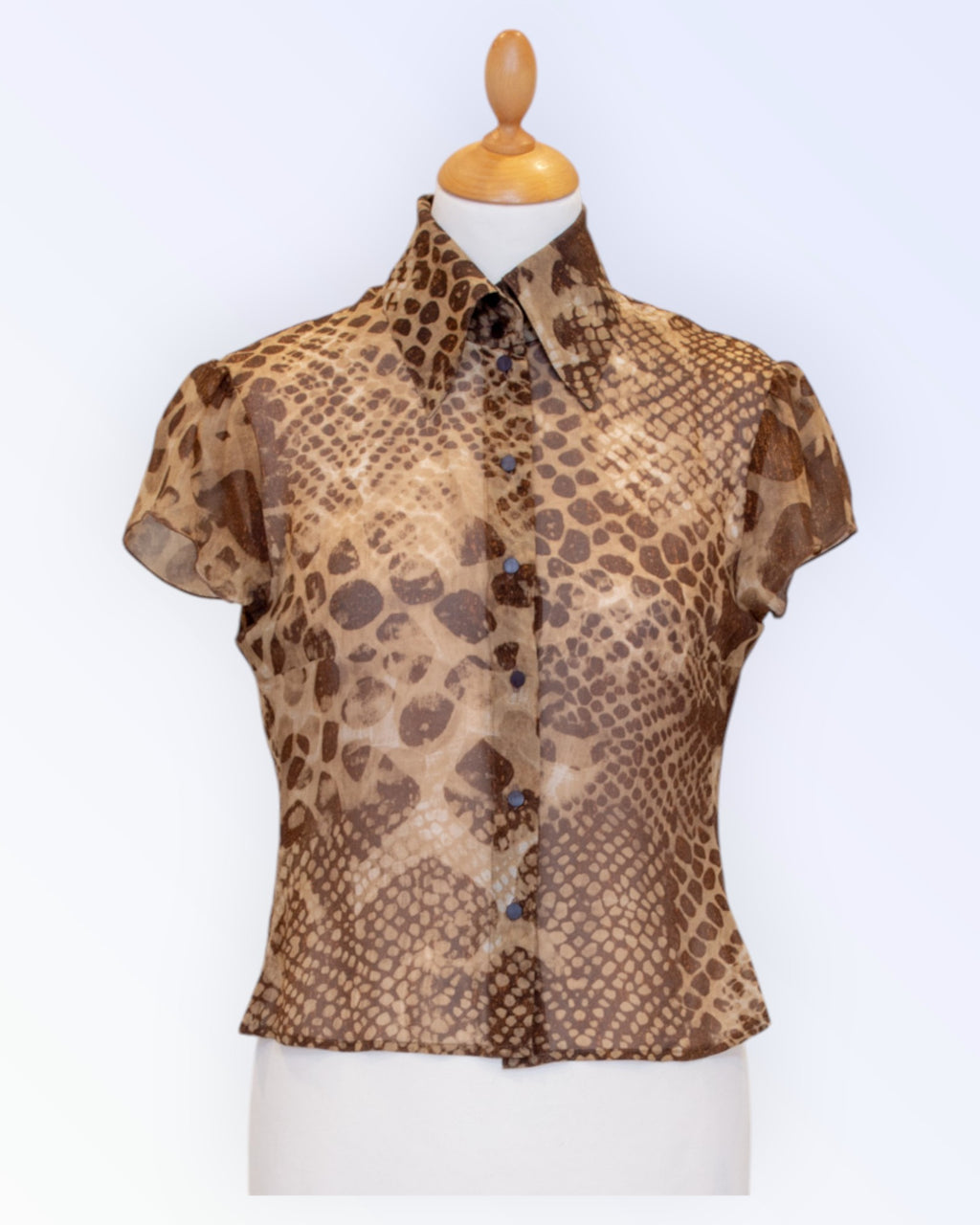 Õhuke pluus loomamustrilisest kangast