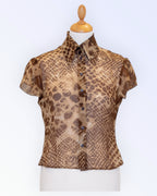 Õhuke pluus loomamustrilisest kangast