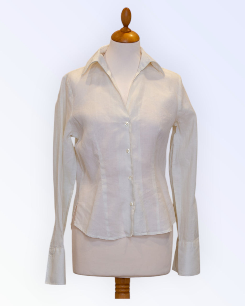 Sisley white linen blouse