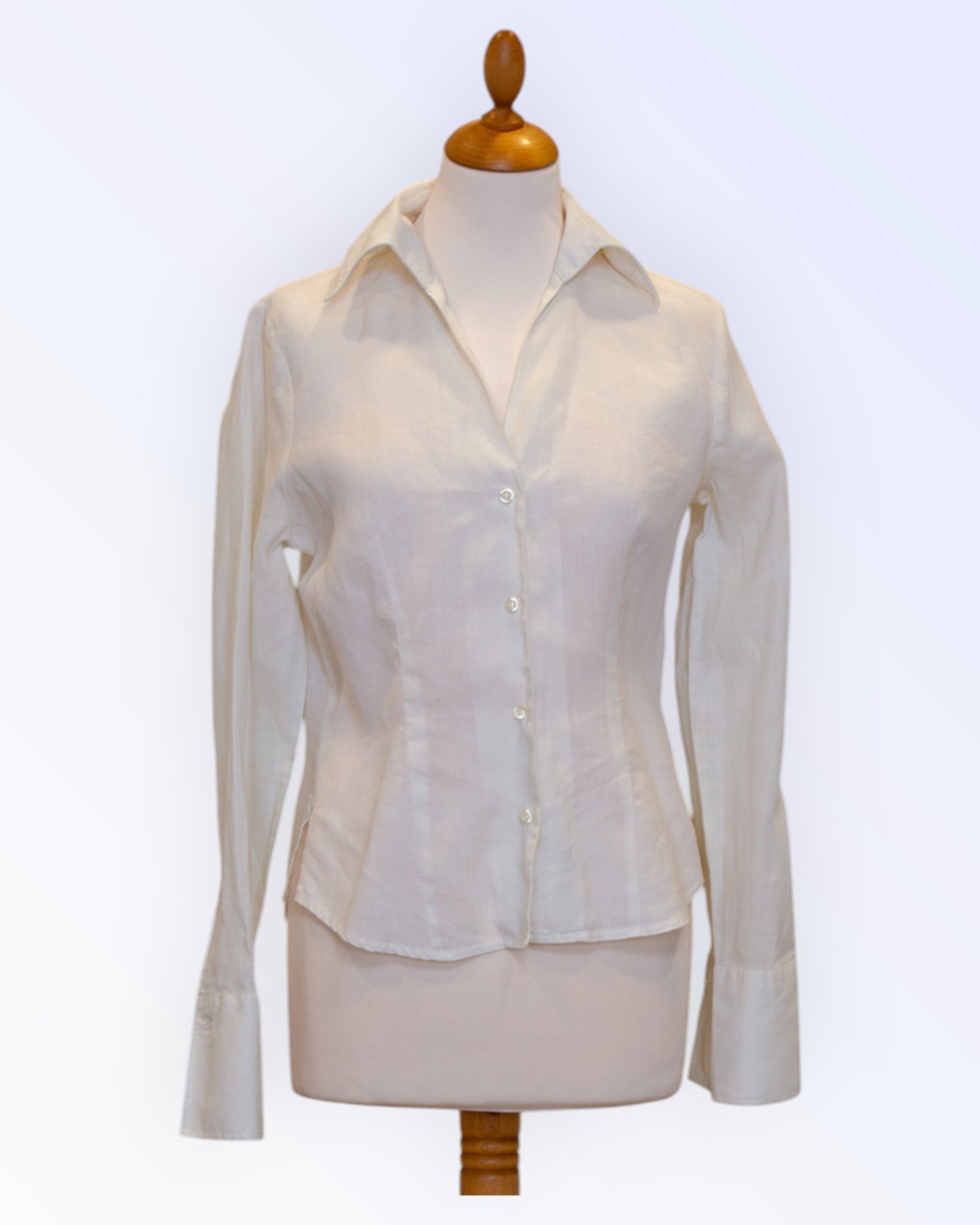 Sisley white linen blouse
