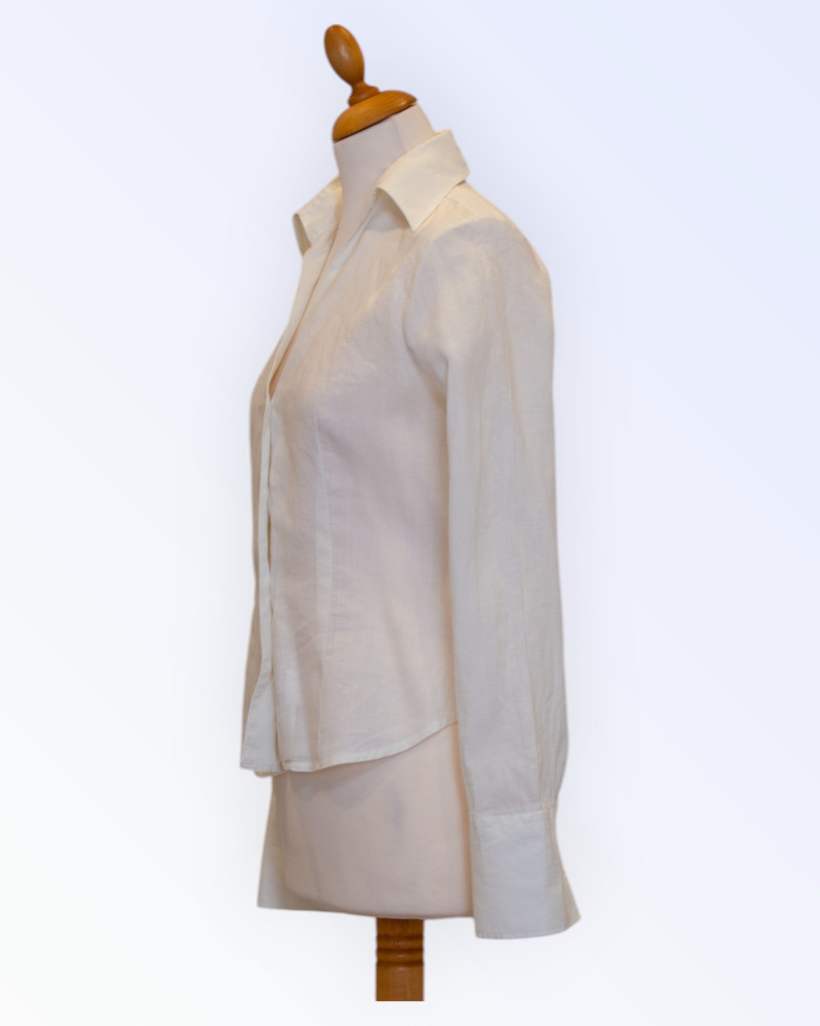 Sisley white linen blouse