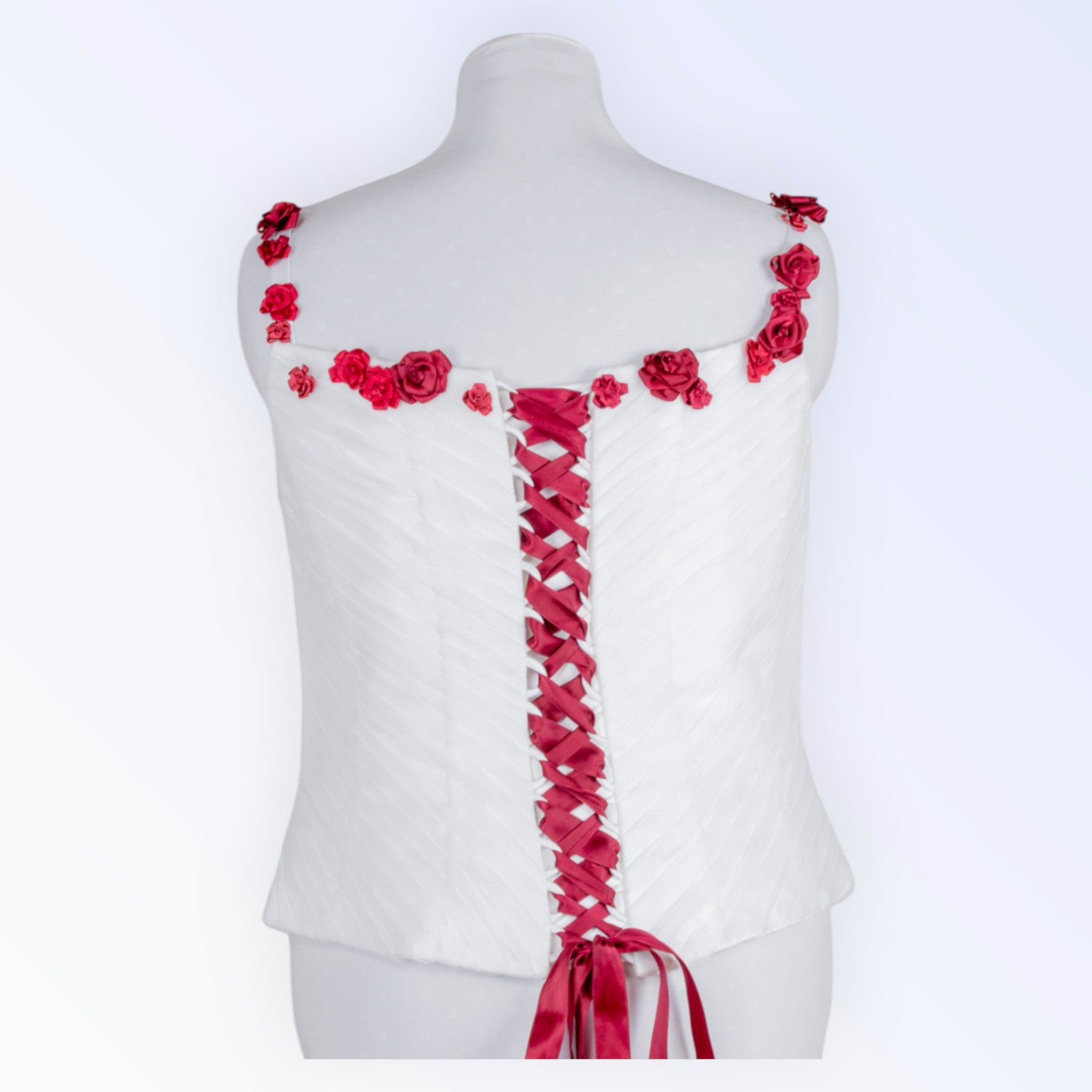 Retro style natural white corset