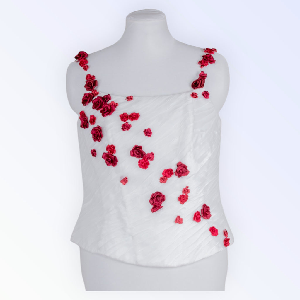 Retro style natural white corset