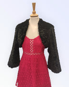 Sentinelle black faux fur formal jacket