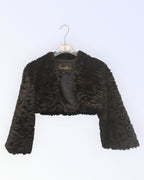 Sentinelle black faux fur formal jacket