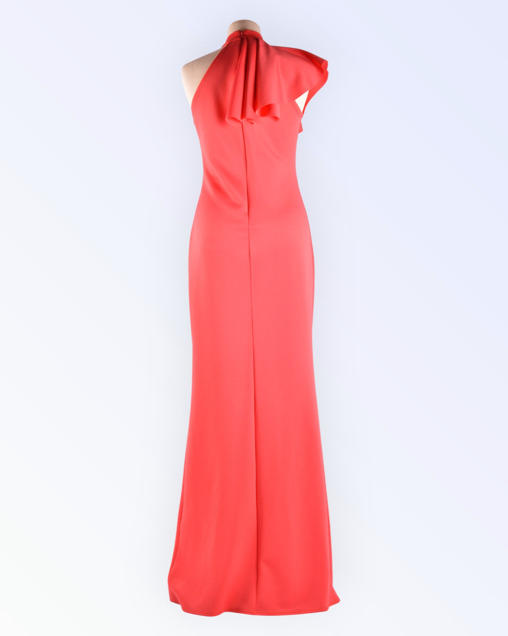 Goddiva lõheroosast trikotaažist pikk pidulik kleit