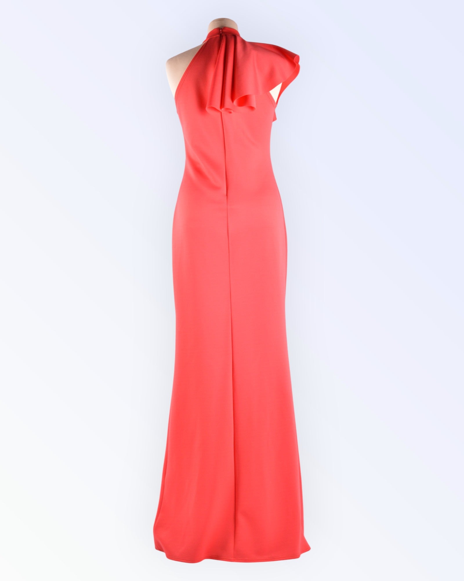 Goddiva lõheroosast trikotaažist pikk pidulik kleit