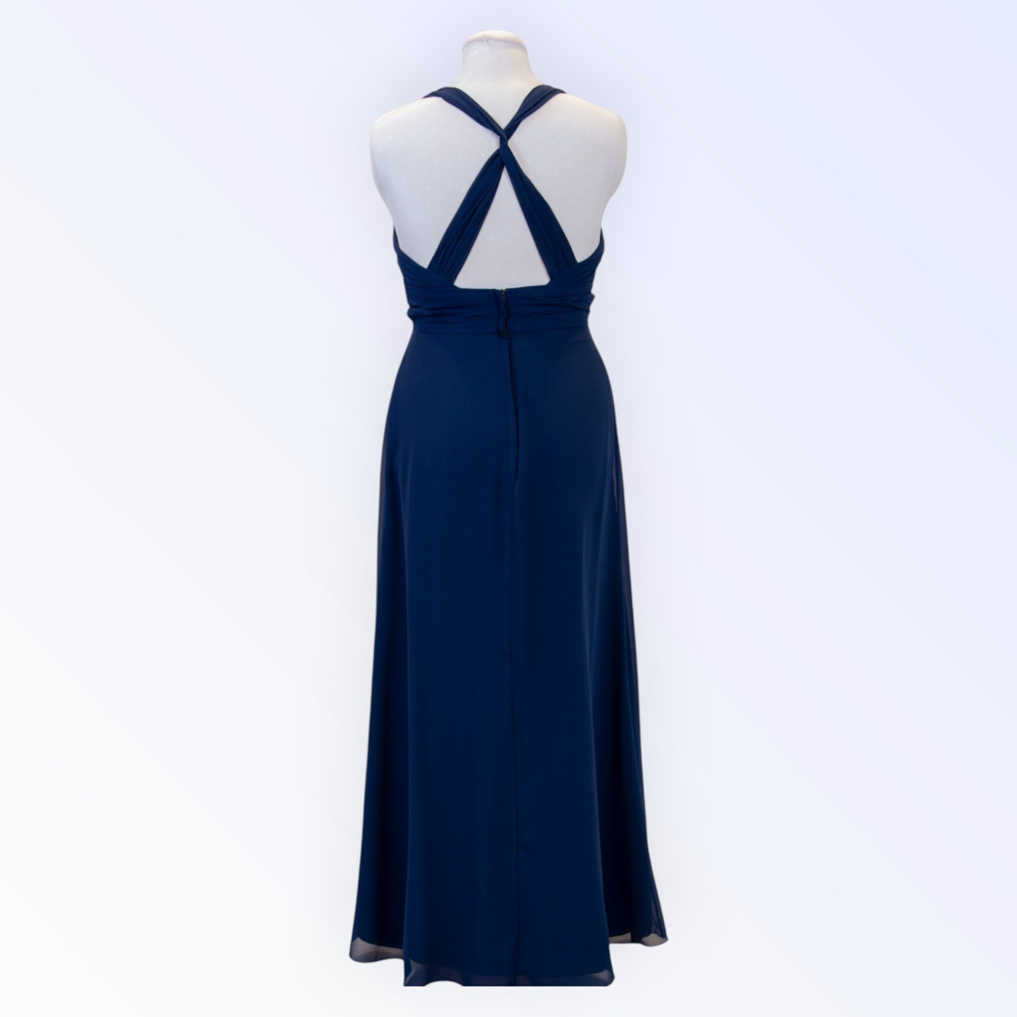 Alexia navy chiffon dress
