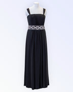 Mustast šifoonist pikk pidulik kleit