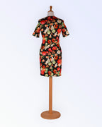 Apricot colored pencil dress