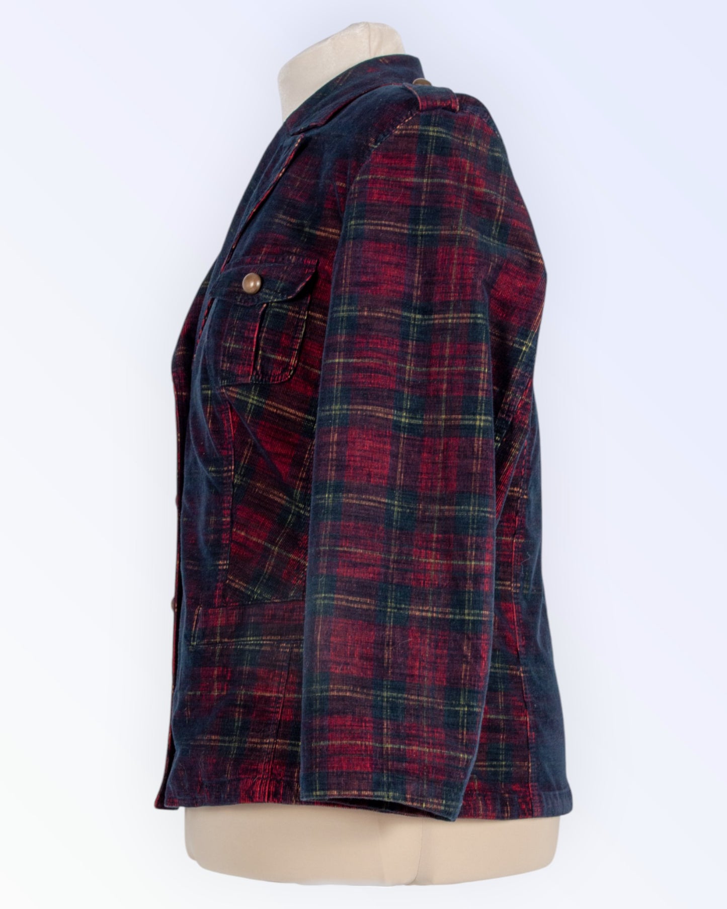 Basler tartan corduroy -takki