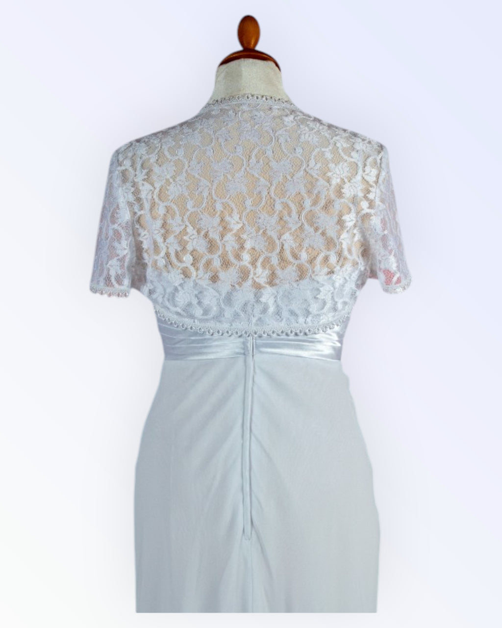 Festive white lace bolero