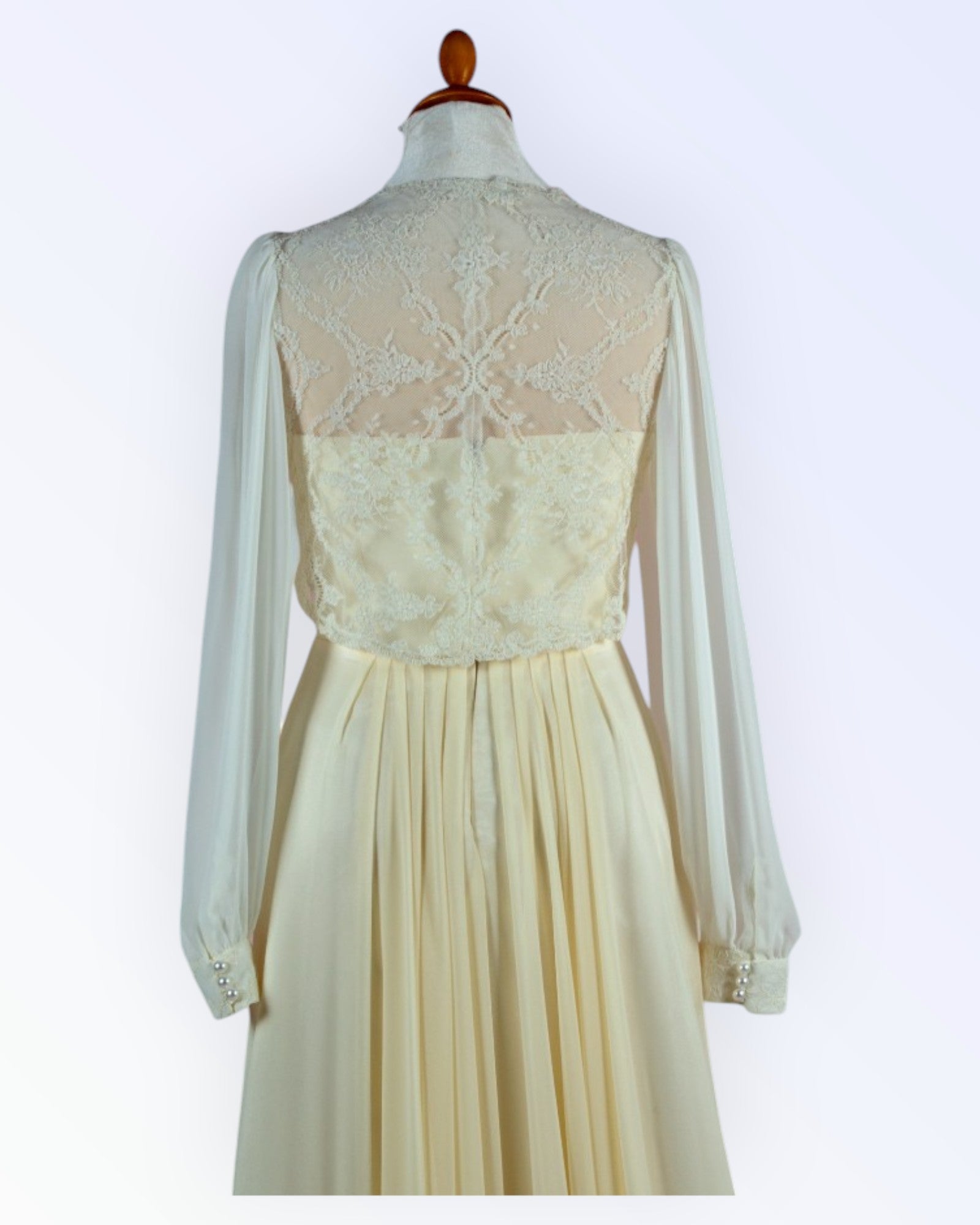 Off-white lace jacket for the bride