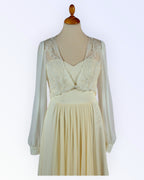 Off-white lace jacket for the bride