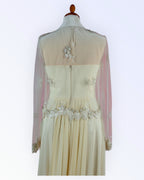 Festive off-white lace top