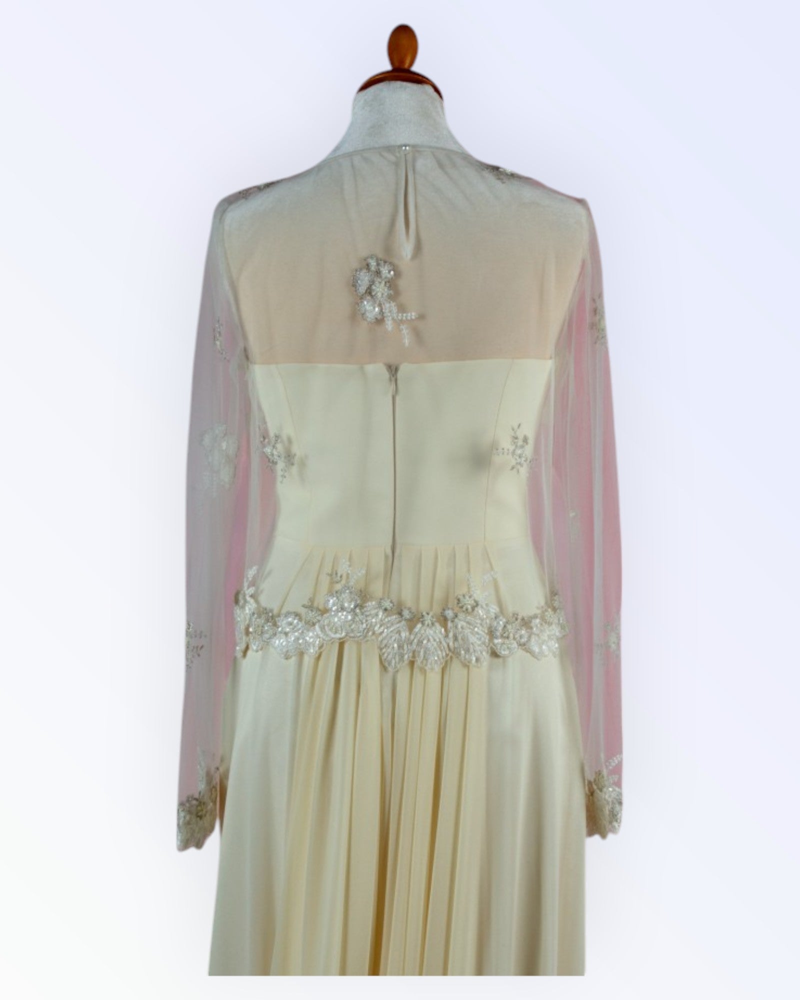 Festive off-white lace top