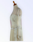 Festive off-white lace top