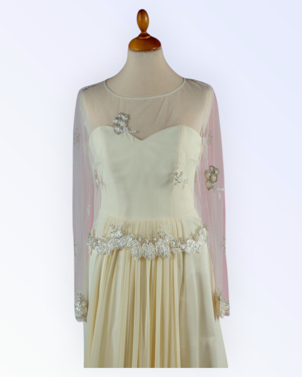 Festive off-white lace top