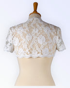 Festive off-white lace bolero